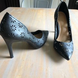 Lauren Conrad floral cut out heels